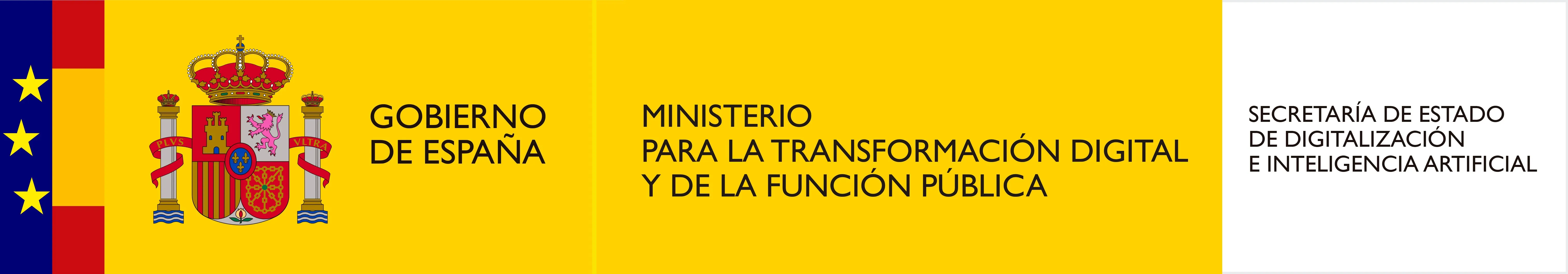 Ministerio para la transformación digital y de la función pública Logo